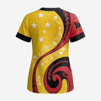 Papua New Guinea Independence Scrub Top Special Style Yellow Version LT05 - Polynesian Pride