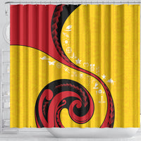Papua New Guinea Independence Shower Curtain Special Style Yellow Version LT05 - Polynesian Pride