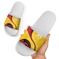 Papua New Guinea Independence Slide Sandals Special Style Yellow Version LT05 - Polynesian Pride