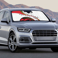 Papua New Guinea Independence Auto Sun Shade Special Style White Version LT05 - Polynesian Pride