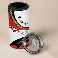 Papua New Guinea 50th Independence Anniversary 4 in 1 Can Cooler Tumbler Special Style White Version - Polynesian Pride