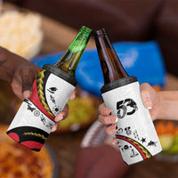 Papua New Guinea 50th Independence Anniversary 4 in 1 Can Cooler Tumbler Special Style White Version - Polynesian Pride