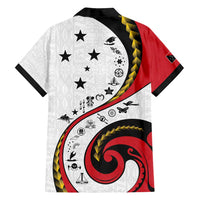 Papua New Guinea 50th Independence Anniversary Family Matching Puletasi and Hawaiian Shirt Special Style White Version LT05 - Polynesian Pride
