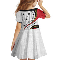 Papua New Guinea 50th Independence Anniversary Family Matching Summer Maxi Dress and Hawaiian Shirt Special Style White Version - Polynesian Pride