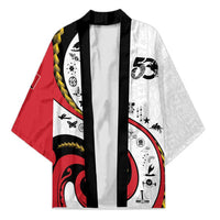Papua New Guinea 50th Independence Anniversary Kimono Special Style White Version - Polynesian Pride