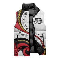 Papua New Guinea Independence Sleeveless Puffer Jacket Special Style White Version LT05 - Polynesian Pride