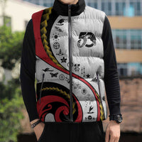 Papua New Guinea Independence Sleeveless Puffer Jacket Special Style White Version LT05 - Polynesian Pride