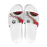 Papua New Guinea 50th Independence Anniversary Slide Sandals Special Style White Version - Polynesian Pride