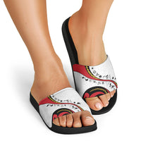 Papua New Guinea Independence Slide Sandals Special Style White Version LT05 - Polynesian Pride