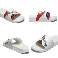 Papua New Guinea Independence Slide Sandals Special Style White Version LT05 - Polynesian Pride
