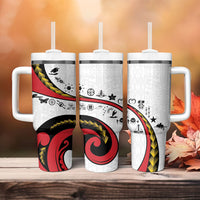 Papua New Guinea Independence Tumbler With Handle Special Style White Version LT05 - Polynesian Pride
