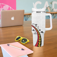 Papua New Guinea Independence Tumbler With Handle Special Style White Version LT05 - Polynesian Pride