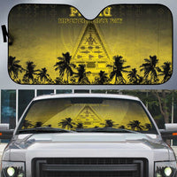 Palau Independence Day Auto Sun Shade Palauan Tattoo Pattern - Polynesian Pride