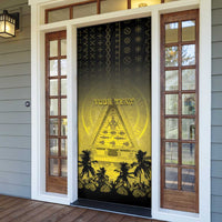 Palau Independence Day Door Cover Palauan Tattoo Pattern - Polynesian Pride