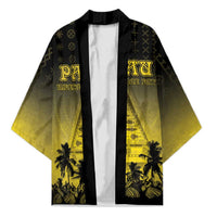Personalised Palau Independence Day Kimono Palauan Tattoo Pattern LT05 Unisex Black - Polynesian Pride
