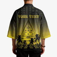 Personalised Palau Independence Day Kimono Palauan Tattoo Pattern LT05 - Polynesian Pride