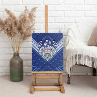 Toa Samoa Rugby Canvas Wall Art Samoan Pride With Tribal Pattern - Polynesian Pride