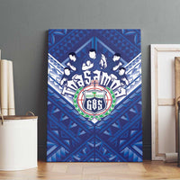 Toa Samoa Rugby Canvas Wall Art Samoan Pride With Tribal Pattern - Polynesian Pride