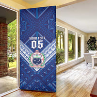 Toa Samoa Rugby Custom Door Cover Samoan Pride With Tribal Pattern - Polynesian Pride
