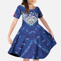 Toa Samoa Rugby Custom Family Matching Tank Maxi Dress and Hawaiian Shirt Samoan Pride With Tribal Pattern - Polynesian Pride