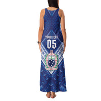 Toa Samoa Rugby Custom Family Matching Tank Maxi Dress and Hawaiian Shirt Samoan Pride With Tribal Pattern - Polynesian Pride