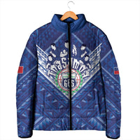 Toa Samoa Rugby Custom Padded Jacket Samoan Pride With Tribal Pattern - Polynesian Pride