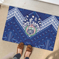 Toa Samoa Rugby Rubber Doormat Samoan Pride With Tribal Pattern - Polynesian Pride