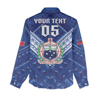 Toa Samoa Rugby Custom Women Casual Shirt Samoan Pride With Tribal Pattern - Polynesian Pride