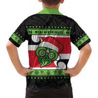 New Zealand Funny Christmas Family Matching Short Sleeve Bodycon Dress and Hawaiian Shirt Maori Tiki LT05 - Polynesian Pride