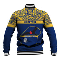 Personalised Repubrikin Naoero Independence Day Baseball Jacket Tamanu With Coat Of Arms LT05 - Polynesian Pride