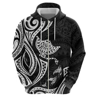 Hawaii Manta Ray Zip Hoodie Polynesian Art Tattoo LT05 - Polynesian Pride