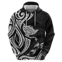 Hawaii Manta Ray Zip Hoodie Polynesian Art Tattoo LT05 - Polynesian Pride