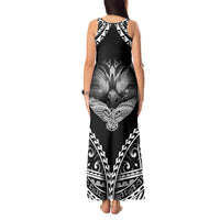 Hawaiian Hawk Tank Maxi Dress Polynesian Pattern Style