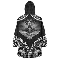 Hawaiian Hawk Wearable Blanket Hoodie Polynesian Pattern Style