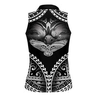 Hawaiian Hawk Women Sleeveless Polo Shirt Polynesian Pattern Style LT05 - Polynesian Pride