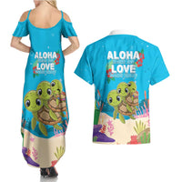 Ohana Hawaii Couples Matching Summer Maxi Dress and Hawaiian Shirt Kawaii Family Turtle LT05 - Polynesian Pride