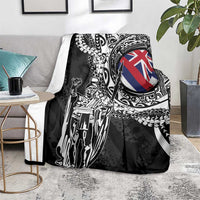 Hawaii King Flag Blanket Hawaiian Maile Lei - Polynesian Pride