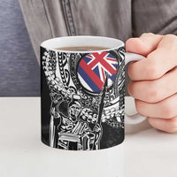Hawaii King Flag Ceramic Mug Hawaiian Maile Lei - Polynesian Pride