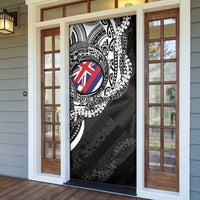 Hawaii King Flag Door Cover Hawaiian Maile Lei - Polynesian Pride