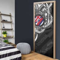 Hawaii King Flag Door Cover Hawaiian Maile Lei - Polynesian Pride