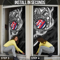 Hawaii King Flag Door Cover Hawaiian Maile Lei - Polynesian Pride