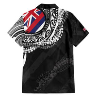 Hawaii King Flag Family Matching Long Sleeve Bodycon Dress and Hawaiian Shirt Hawaiian Maile Lei - Polynesian Pride