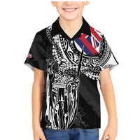 Hawaii King Flag Family Matching Mermaid Dress and Hawaiian Shirt Hawaiian Maile Lei - Polynesian Pride