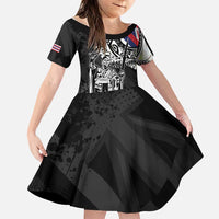 Hawaii King Flag Family Matching Off Shoulder Maxi Dress and Hawaiian Shirt Hawaiian Maile Lei - Polynesian Pride