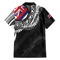 Hawaii King Flag Family Matching Puletasi and Hawaiian Shirt Hawaiian Maile Lei LT05 - Polynesian Pride