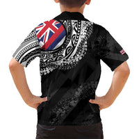 Hawaii King Flag Family Matching Summer Maxi Dress and Hawaiian Shirt Hawaiian Maile Lei - Polynesian Pride