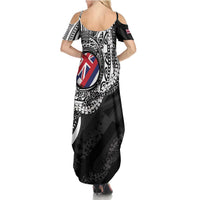 Hawaii King Flag Family Matching Summer Maxi Dress and Hawaiian Shirt Hawaiian Maile Lei - Polynesian Pride