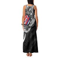 Hawaii King Flag Family Matching Tank Maxi Dress and Hawaiian Shirt Hawaiian Maile Lei - Polynesian Pride
