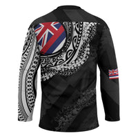 Hawaii King Flag Hockey Jersey Hawaiian Maile Lei - Polynesian Pride