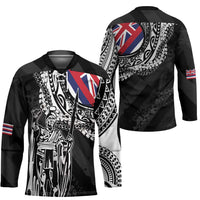 Hawaii King Flag Hockey Jersey Hawaiian Maile Lei - Polynesian Pride